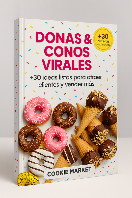 🍩✨ Mini Donas y Conos Virales – Recetario Digital